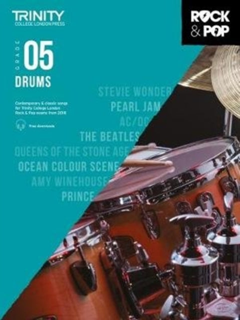 Book cover of: Trinity College London Rock & Pop 2018 Drums Grade 5. By: Hal Leonard Corp.