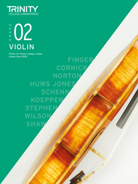 Book cover of: Trinity College London Violin Exam Pieces From 2020: Grade 2. By: Trinity College London