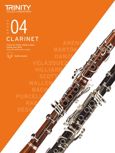 Book cover of: Trinity College London Clarinet Exam Pieces from 2023: Grade 4