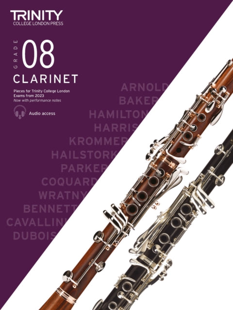 Book cover of: Trinity College London Clarinet Exam Pieces from 2023: Grade 8