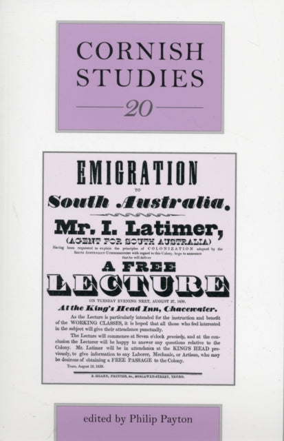 Book cover of: Cornish Studies Volume 20. By: Philip Payton