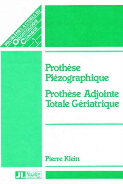 Book cover of: Piezographic Prothesis. By: Pierre Klein