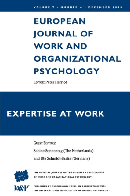 Book cover of: Expertise At Work. By: S. Sonnentag
