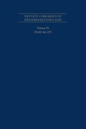 Private Libraries in Renaissance England: A Coll – PLRE 261–279