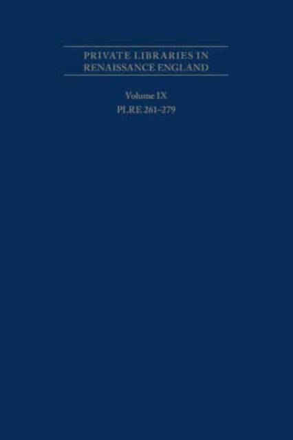 Book cover of: Private Libraries in Renaissance England: A Coll – PLRE 261–279. By: R. J. Fehrenbach