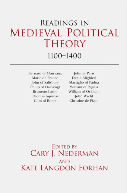 Book cover of: Readings in Medieval Political Theory: 1100-1400