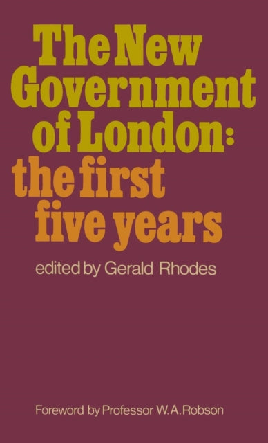 Book cover of: New Government of London. By: Gerald Rhodes
