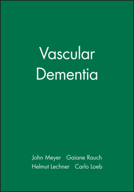Book cover of: Vascular Dementia. By: Helmut Lechner