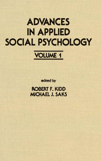 Book cover of: Advances in Applied Social Psychology