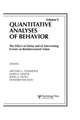 Book cover of: Effect of Delay and of Intervening Events on Reinforcement Value