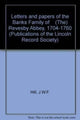 Book cover of: Letters and papers of the Banks Family of    [The] Revesby Abbey, 1704-1760. By: J.W.F. Hill