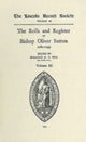 Book cover of: Rolls and Register of Bishop Oliver Sutton 1280-1299 [IV]. By: Rosalind M.T. Hill