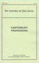 Book cover of: Canterbury Professions. By: Michael Richter