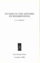 Book cover of: Studies in the History of Bookbinding
