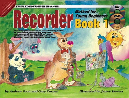 Book cover of: Progressive Recorder Method for Young Beginners 1. By: Andrew Scott