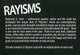 Book cover of: Rayisms