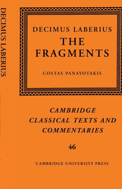 Book cover of: Decimus Laberius. By: Costas Panayotakis