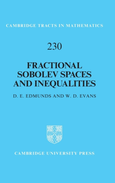 Book cover of: Fractional Sobolev Spaces and Inequalities. By: D. E. Edmunds