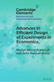 Book cover of: Advances in Efficient Design of Experiments in Economics. By: Michał Wiktor Krawczyk