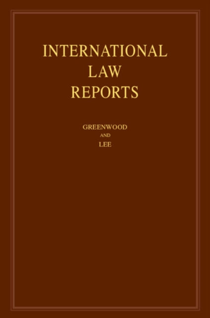 Book cover of: International Law Reports: Volume 200