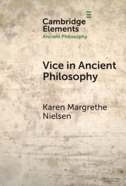 Book cover of: Vice in Ancient Philosophy