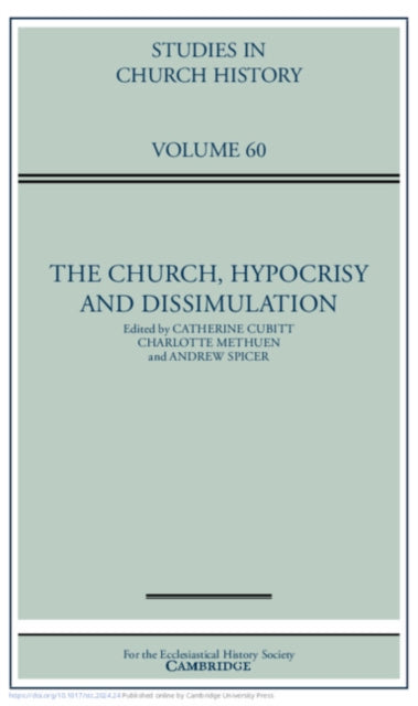 Book cover of: Church, Hypocrisy and Dissimulation: Volume 60. By: Catherine Cubitt
