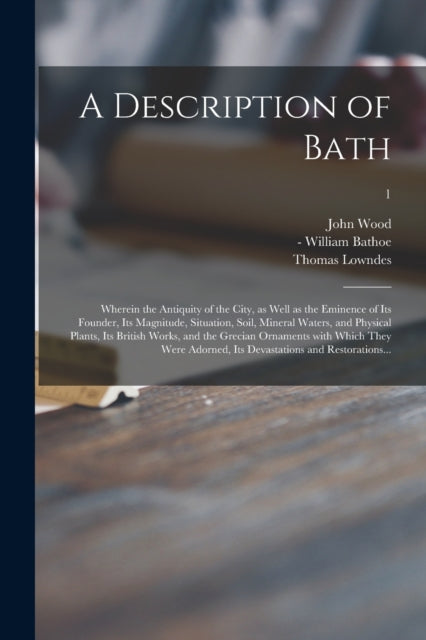 Book cover of: Description of Bath