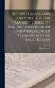 Book cover of: Sechzig Upanishad's des Veda, aus dem Sanskrit ubersetzt und mit Einleitungen und Anmerkungen Versehen von Dr. Paul Deussen