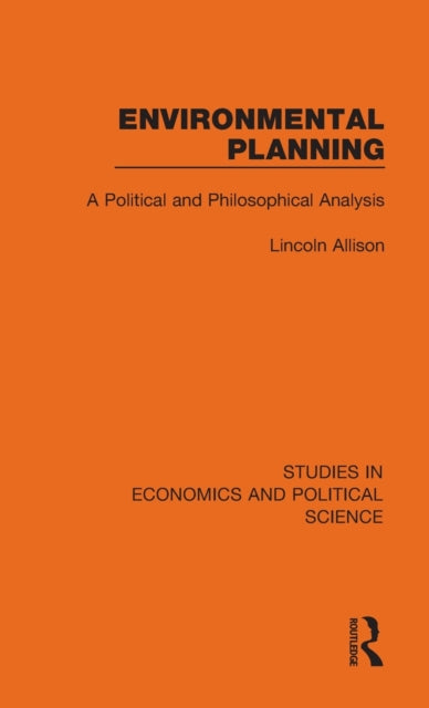 Book cover of: Environmental Planning. By: Lincoln Allison