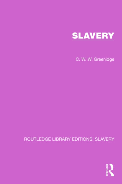 Book cover of: Slavery. By: C. W. W. Greenidge