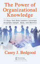 Book cover of: Power of Organizational Knowledge. By: Casey J. Bedgood