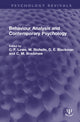 Book cover of: Behaviour Analysis and Contemporary Psychology. By: C. F. Lowe
