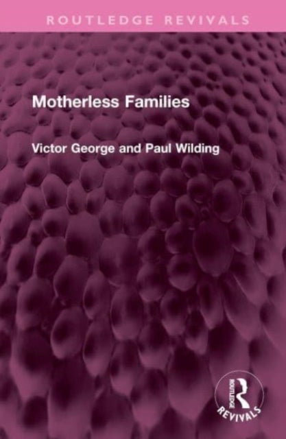 Book cover of: Motherless Families. By: Victor George