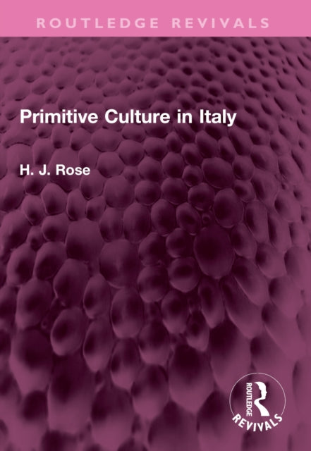 Book cover of: Primitive Culture in Italy