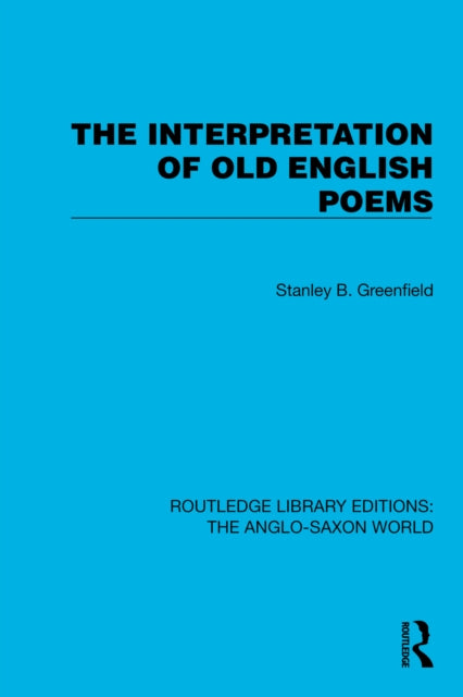 Book cover of: Interpretation of Old English Poems