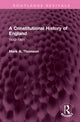Book cover of: Constitutional History of England