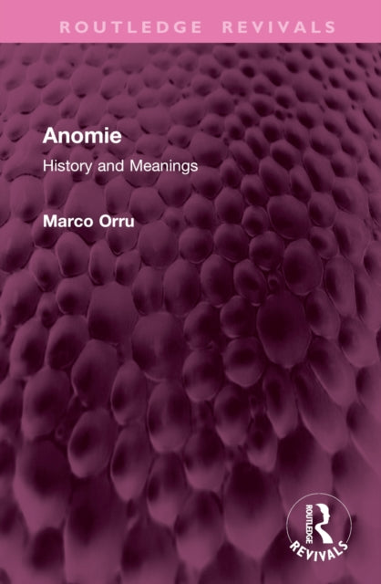 Book cover of: Anomie