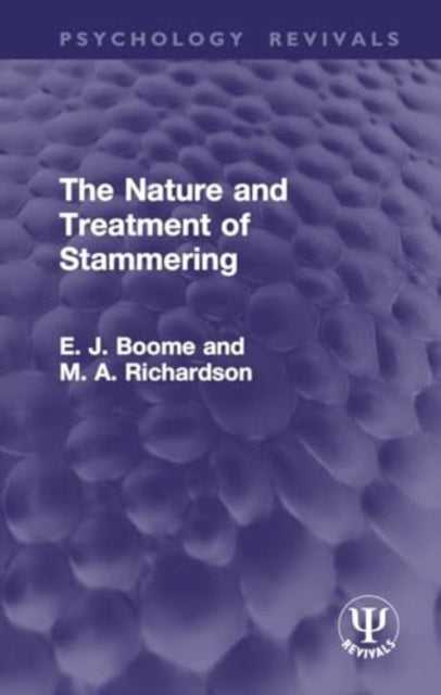 Book cover of: Nature and Treatment of Stammering. By: E. J. Boome
