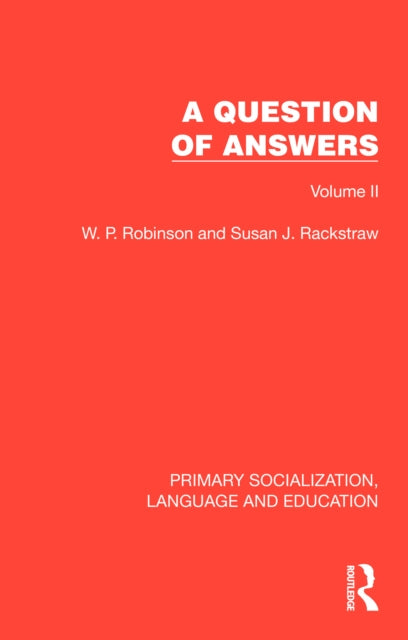 Book cover of: Question of Answers. By: W. P. Robinson