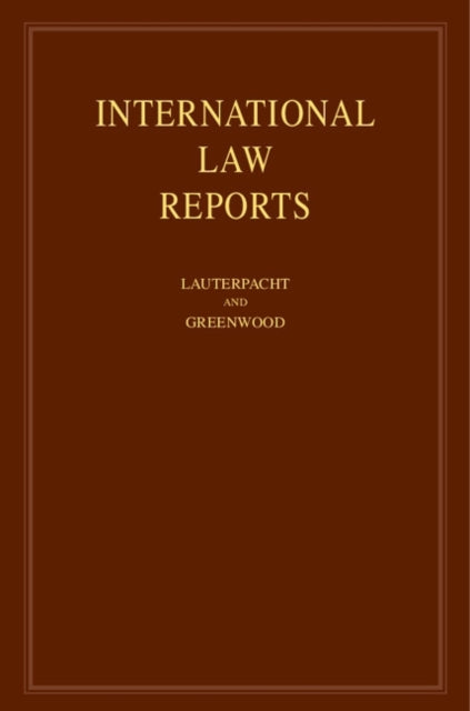 Book cover of: International Law Reports: Volume 147. By: Elihu Lauterpacht