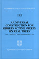 Book cover of: Universal Construction for Groups Acting Freely on Real Trees