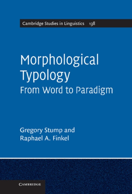 Book cover of: Morphological Typology. By: Raphael A. Finkel
