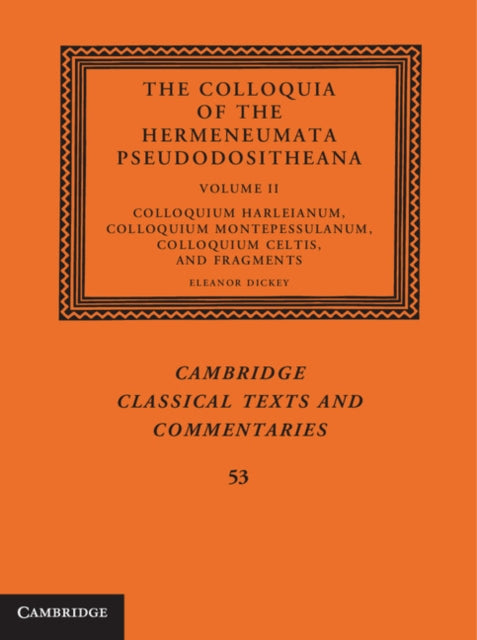 Book cover of: Colloquia of the Hermeneumata Pseudodositheana