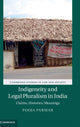 Book cover of: Indigeneity and Legal Pluralism in India. By: Pooja Parmar