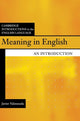 Book cover of: Meaning in English. By: Javier Valenzuela