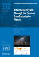 Book cover of: Astrochemistry VII (IAU S332)