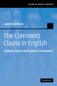 Book cover of: Comment Clause in English. By: Laurel J. Brinton