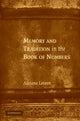 Book cover of: Memory and Tradition in the Book of Numbers. By: Adriane Leveen