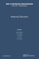 Book cover of: Materials Education: Volume 1233. By: M. M. Patterson