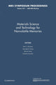 Book cover of: Materials Science and Technology for Nonvolatile Memories: Volume 1071. By: Dirk J. Wouters